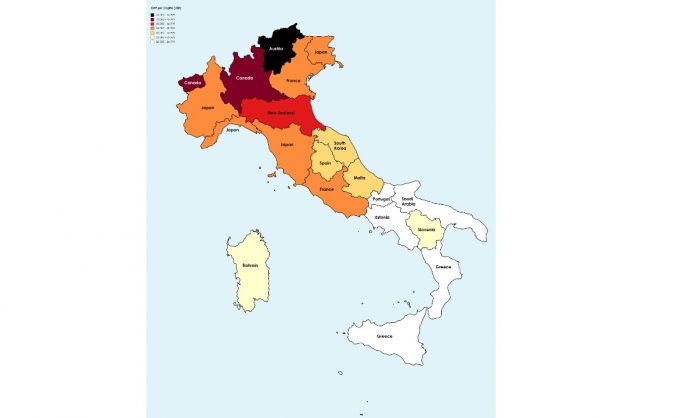 Mapa do PIB